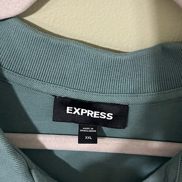 Express Men's Teal Polo Shirt - Picture 2 of 3